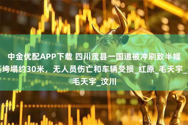 中金优配APP下载 四川茂县一国道被冲刷致半幅路基垮塌约30米，无人员伤亡和车辆受损_红原_毛天宇_汶川