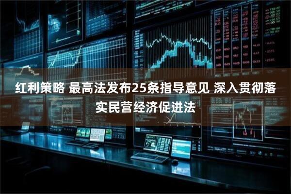 红利策略 最高法发布25条指导意见 深入贯彻落实民营经济促进法